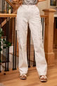 Plus Size White High Rise Cargo Straight