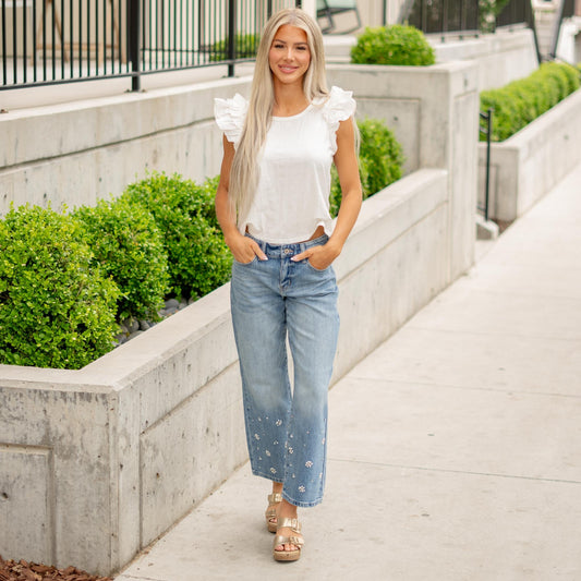 KanCan Louise Low Slung Baggy Jeans – Medium Wash Comfort Stretch