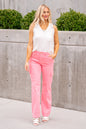 Judy Blue Pretty in Pink High Rise Cargo Straight Leg Jeans Regular & Plus Sizes