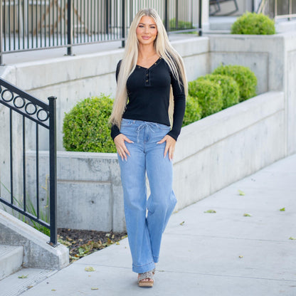 Vanilla Bay Rowan Reversed Stitch Thermal Henley