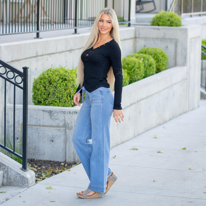 Vanilla Bay Rowan Reversed Stitch Thermal Henley