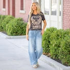 Zutter Free Bird Vintage Graphic Black T-Shirt
