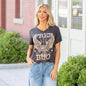 Zutter Free Bird Vintage Graphic Black T-Shirt