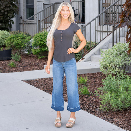 Henley Tee Grey