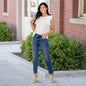 RFM Dylan Tummy Control Top Mid Rise Asymmetric Crop Straight Leg