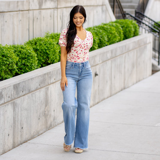 Vanilla Bay Blossom Babe Bodysuit Top