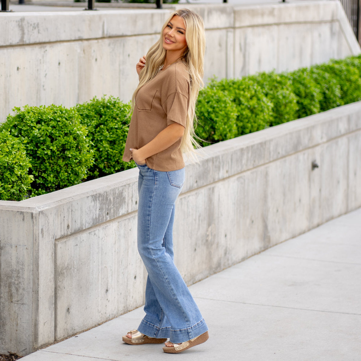 Vanilla Bay Threaded Touch Knit T-Shirt