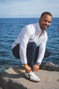 Performance Pique Button Down Shirt White